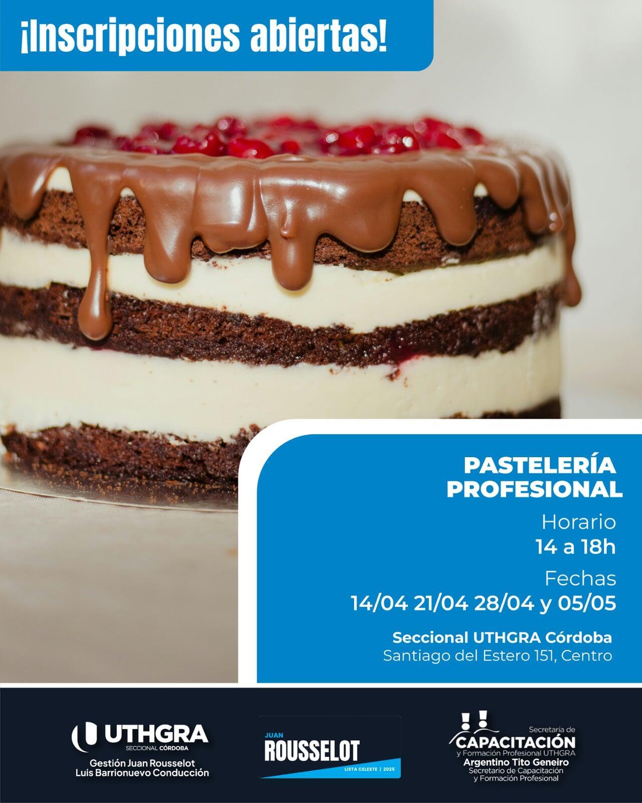 Nuevo Curso de Pastelería Profesional en UTHGRA Córdoba